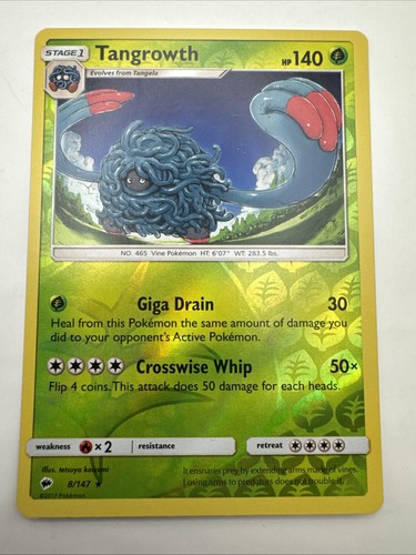 Pokemon card tangrowth - pokemon, burning