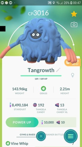 Tangrowth massimo livello - tangrowth, al