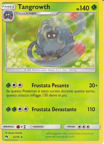 Carta pokemon tangrowth - carta,