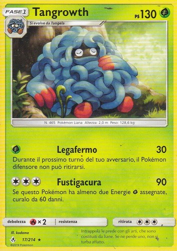 Carta pokemon tangrowth - carta,