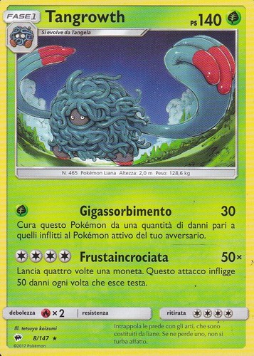 Carta pokemon tangrowth - carta,